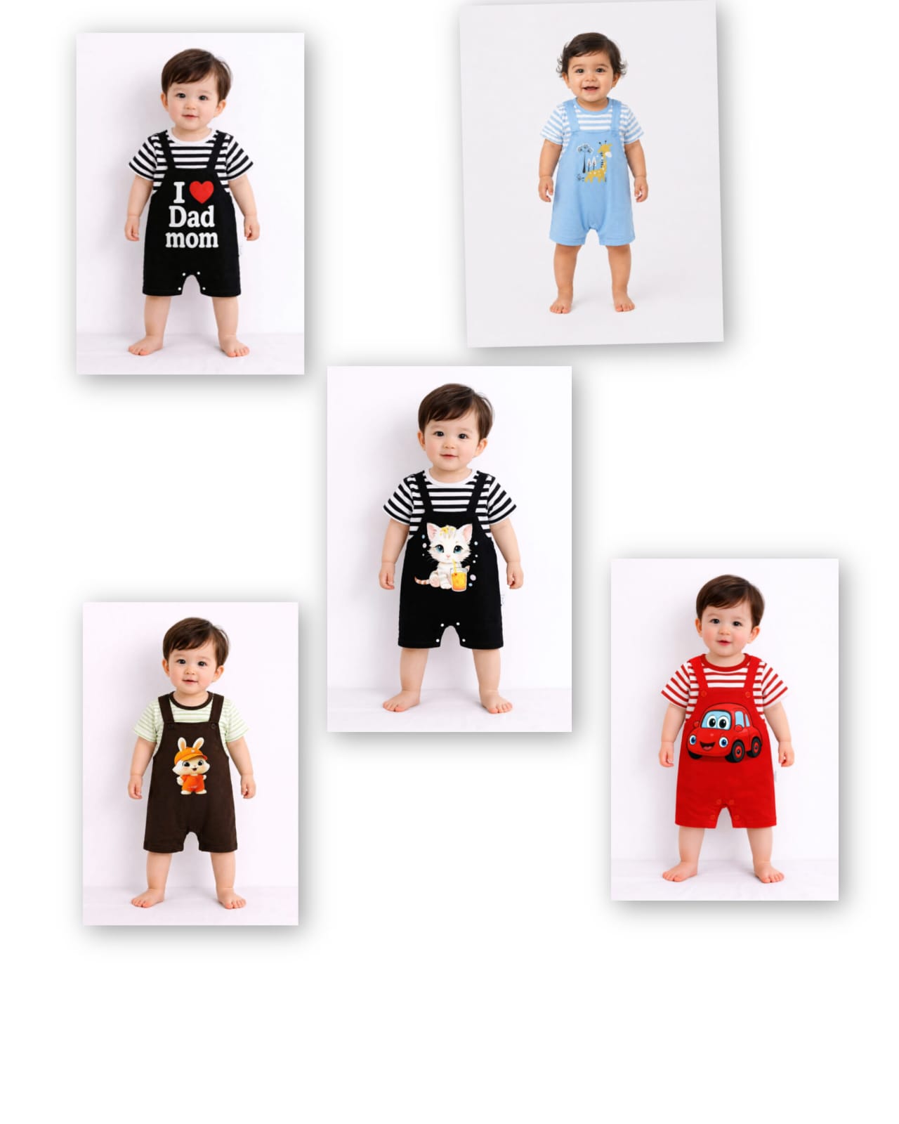 Baby Adjustable Romper 5 pcs combo
